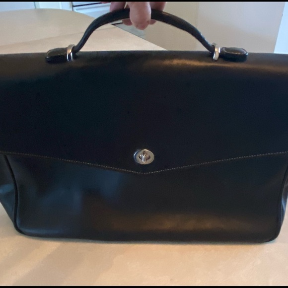 Vintage Coach Black Briefcase USA great condition - Picture 1 of 10